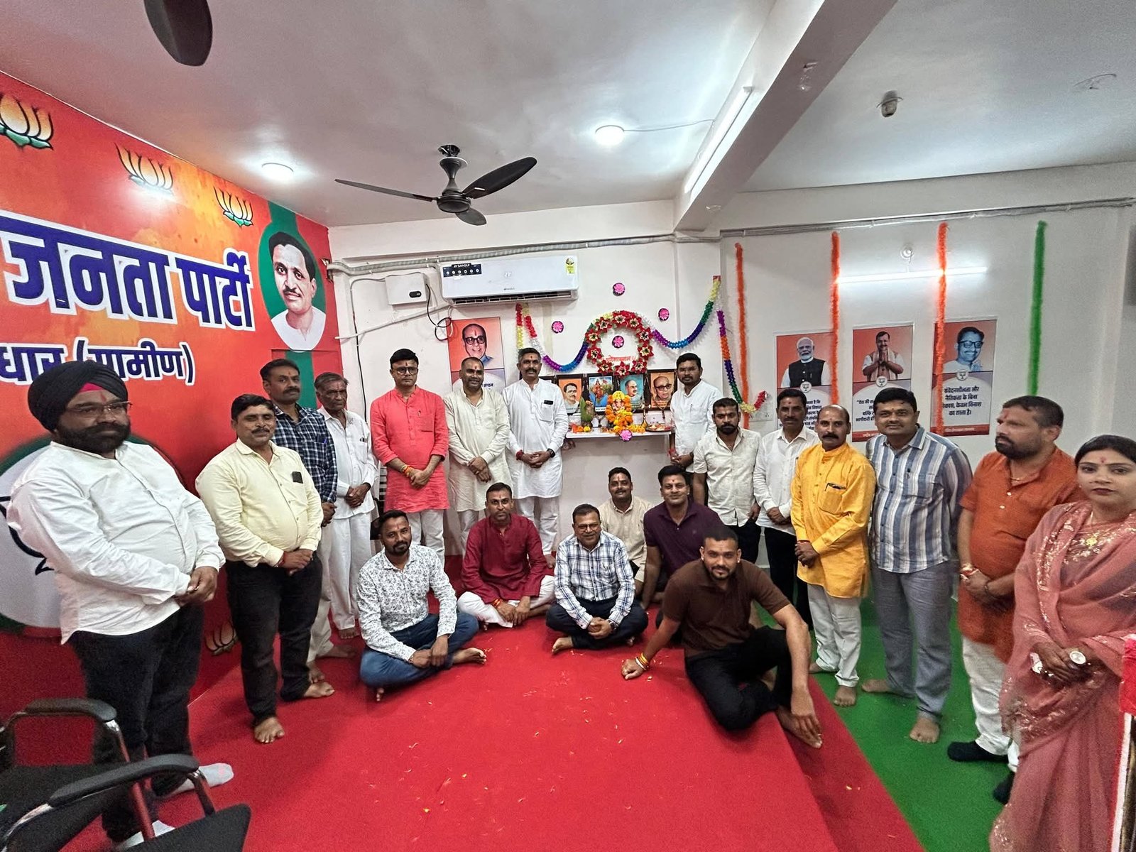 गणेश चतुर्थी पर भाजपा जिला कार्यालय में गूंजा गणपति बप्पा मोरया