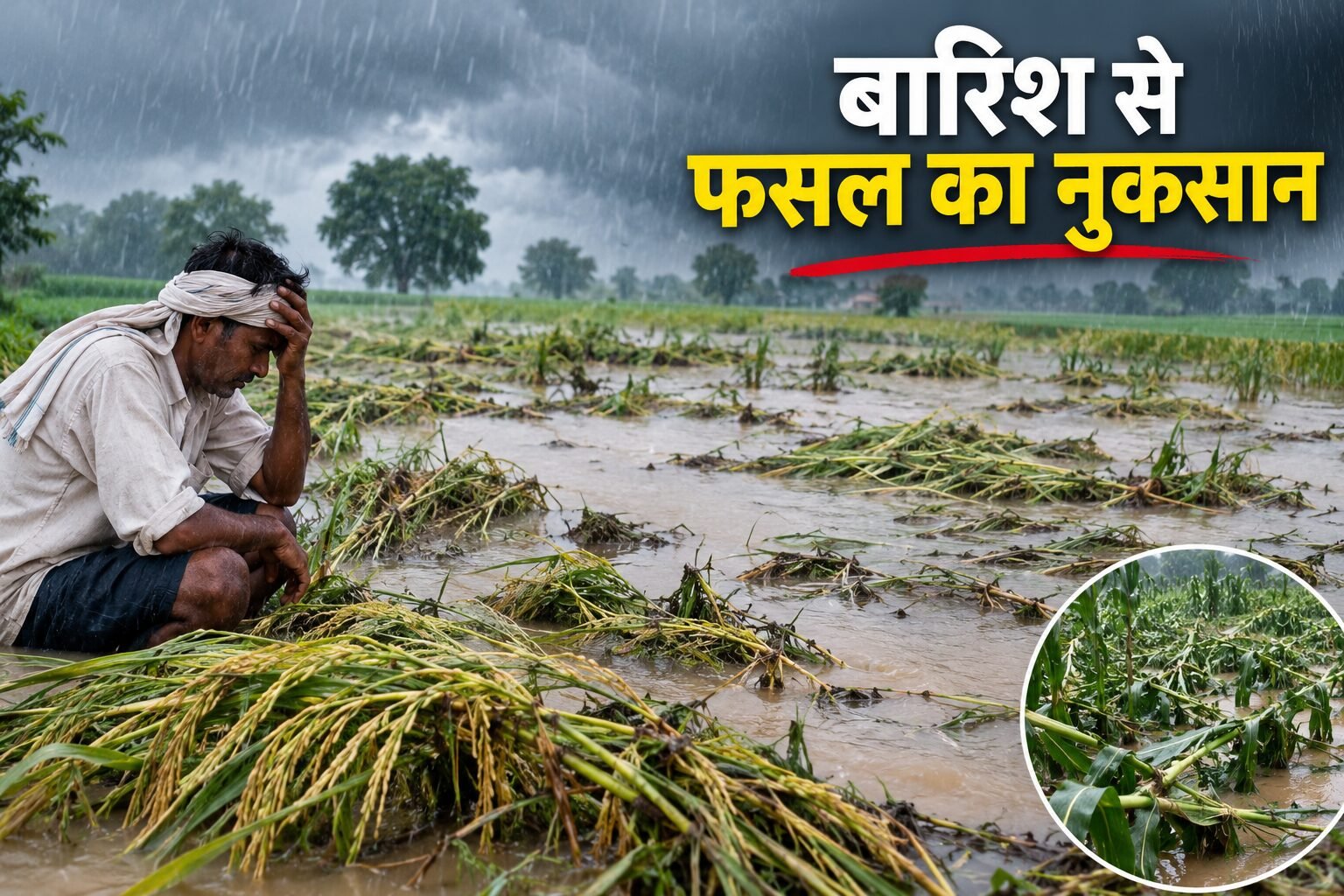 बारिश व चक्रवात से फसल नुकसान पर 72 घंटे में दें सूचना: टोल फ्री नंबर 14447 जारी, WhatsApp और App से भी कर सकेंगे क्लेम