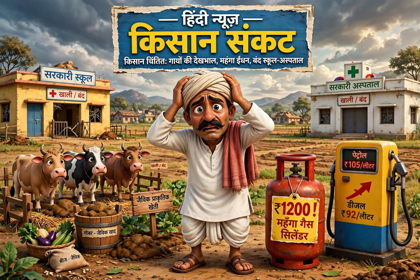 गोबर का प्रचार, गौमाता की दुर्दशा: बीफ निर्यात में नंबर-2 का डंका, किसान कर्ज में डूबा, उद्योगपतियों के लोन माफ – कब जागेगी भाजपा सरकार?
