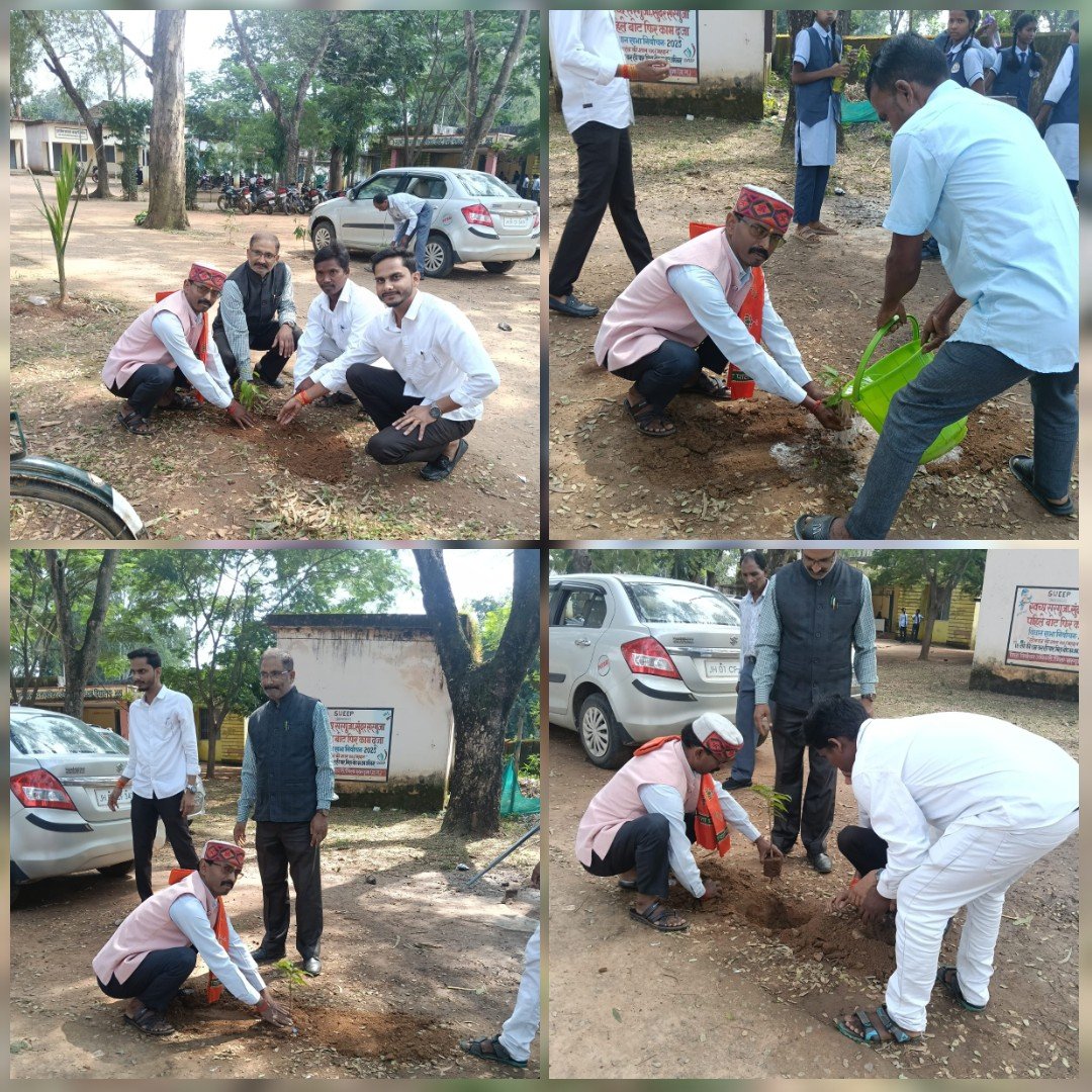 सेवा संकल्प अभियान: भूसू हाई स्कूल में चला स्वच्छता अभियान, पौधरोपण कर दिया पर्यावरण संरक्षण का संदेश,,,