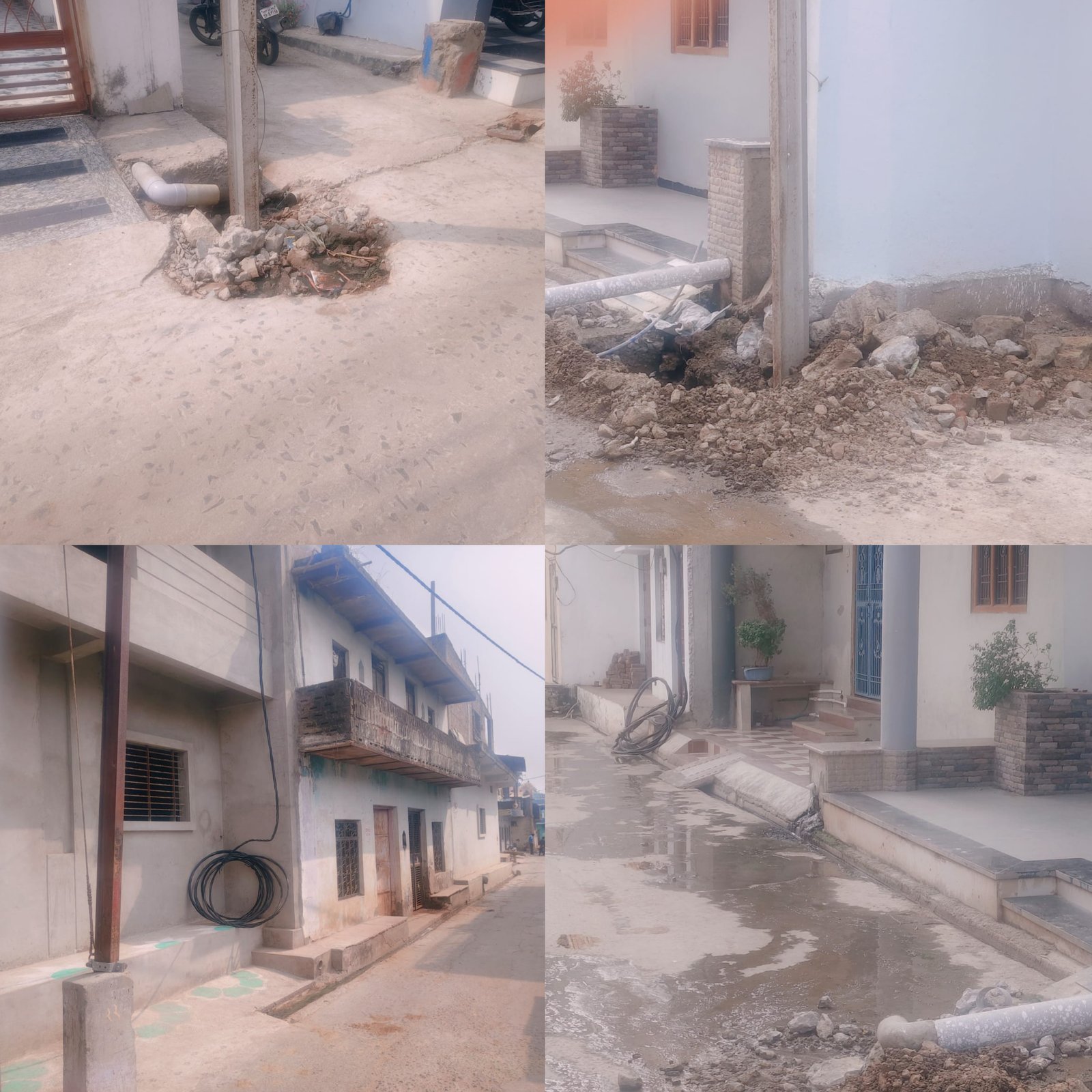 सात माह बाद भी अधूरा RDSS का काम, गुलाटी में हादसों को न्योता दे रहे खुले गड्ढे और कमजोर पोल