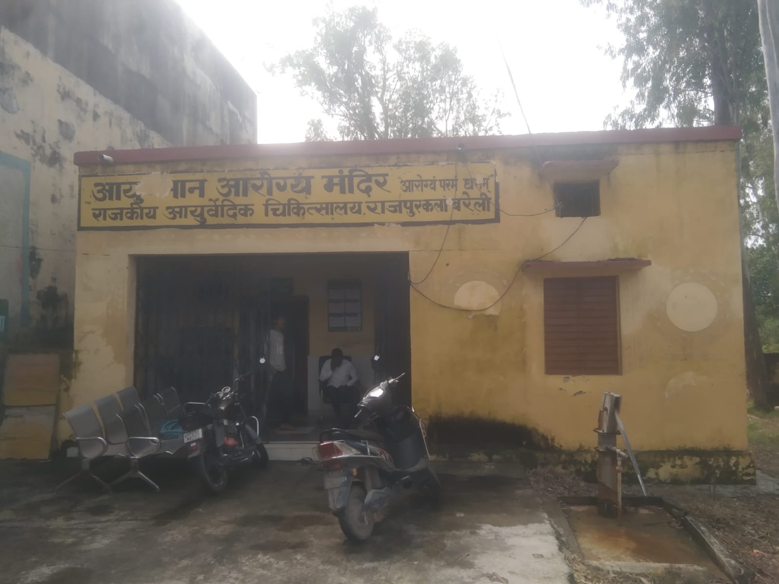 सरकारी अस्पताल परिसर से बिना अनुमति काट दिया विशाल पेड़, विभाग बेखबर